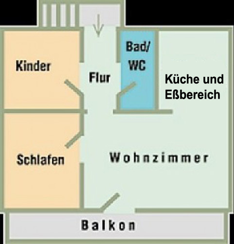 Ferienwohnungen Schmidt: Grundriß OG Bayerwaldblick