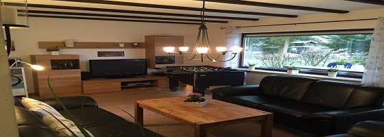 Ferienwohnungen Schmidt: Wohnzimmer EG 43 mit TV und DVD