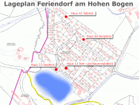 Lageplan Feriendorf am Hohen Bogen